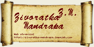 Živoratka Mandrapa vizit kartica